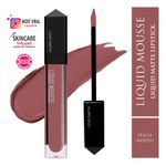 Buy Love Earth Liquid Mousse Lipstick - Peach Mojito Matte Finish | Lightweight, Non-Sticky, Non-Drying,Transferproof, Waterproof | Lasts Up to 12 hours with Vitamin E and Jojoba Oil - 6 ml - Purplle