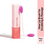 Buy Biocule Glow Lip Brush For Lip Scrubbing, Exfoliation & Massage | Double Sided Brush | Pack Of 2 - Purplle