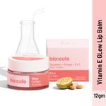 Buy Biocule Vitamin E Strawberry Glow Lip Balm For Glowing Lips & Deep Moisturization 100% Natural 12G - Purplle