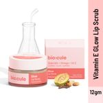 Buy Biocule Vitamin E Glow Lip Scrub Balm For Bright & Glowing Lips With Peppermint 100% Natural 12G - Purplle