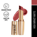 Buy Lakme 9TO5 Primer + Matte Lip Color MR4 Roseatte Red (3.6 g) - Purplle