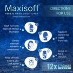 Buy Maxisoft Herbal Hair Conditioner |With Aloe, Amla, Basil, Brahmi, Bhringraj, Henna, Neem, Shikakai, Sunflower Oil, Olive Oil, Shea Butter|pH Balanced|Paraben Free (100 ml-Pack Of 2) - Purplle