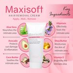 Buy Maxisoft Hair Removal Cream |With Aloe Vera, Avocado, Allantoin, Cocoa Butter, Glycerine, Rose, Shea Butter, Vitamin E| pH Balanced|Paraben Free|(60 gm Pack Of 1) - Purplle