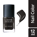 Buy Lakme Absolute Gel Stylist Nail Color, Carbon (12 ml) - Purplle