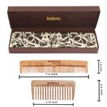 Buy BodyHerbal Anti Static Handmade 100 % Natural Neem Wood Comb Set, Gift Sets of Wide Tooth Travel Comb and Double Tooth Comb - Purplle