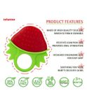 Buy INFANTSO Non-Toxic Food-Grade Silicone Strawberry Shaped Baby Teether And Baby finger Brush Combo - Purplle