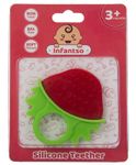 Buy INFANTSO Non-Toxic Food-Grade Silicone Strawberry Shaped Baby Teether And Baby finger Brush Combo - Purplle