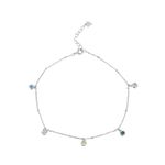 Buy Zavya Set of 2 925 Sterling Silver Anklets- - PAIR ANK-60090-PAIR - Purplle