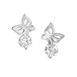 Buy Zavya 925 Sterling Silver Butterfly-Shaped Studs EAR-20199 - Purplle