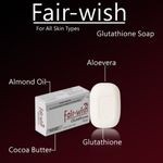 Buy Fair Wish Glutathione Skin Whitening Soap with Aloe Vera , Almond Oil ,Cocoa butter , Olive Oil & for Skin Lightening & Brightening - Dermatologically Tested - Paraben & Cruelty Free - For All Skin Types - pack of 3  - Purplle