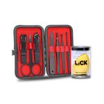 Buy Lick Combo Set of 7 in 1 Black Manicure Pedicure Kit & 1 Yellow Beauty Blender - Purplle