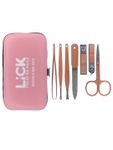 Buy Lick Combo Set of 7 in 1 Rose Gold Manicure Pedicure Kit & 1 Pink Beauty Blender - Purplle