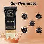 Buy Good Vibes HydraGlow Liquid Foundation with Red Orange Extract - 340 Rose Beige | 8+ Hours Hydration | Natural to Buildable Coverage | Lightweight Comfort | Silky Smooth Finish (30 ml) - Purplle