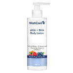 Buy WishCare AHA + BHA Body Lotion -10% AHA + 1% Salicylic Acid- Niacinamide, Grapefruit & Blueberry - Purplle