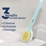 Buy GUBB 2 in 1 Bath Brush long Handle with loofah - Purplle