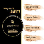 Buy Good Vibes HydraGlow Matte Compact- Natural Tan 02 (9g) - Purplle