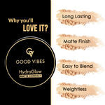 Buy Good Vibes HydraGlow Matte Compact- Natural Tan 02 (9 gm) - Purplle