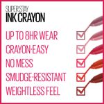Buy Maybelline New York Super Stay Crayon Lipstick, 45 Hustle in Heels, ( 1.2 gm) - Purplle