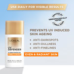 Buy L'Oreal Paris UV Defender Serum Protector Sunscreen SPF 50+, Correct & Protect (50 ml) - Purplle
