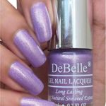 Buy DeBelle Gel Nail Lacquer Hello Hannaah (Light Purple with Gold Micro Shimmer) - (6 ml) - Purplle