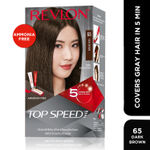 Buy Revlon Top Speed Hair Color For Woman - Dark Brown 65 (with Outrageous Conditioner 190 ml) - Purplle