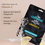 Buy mCaffeine Vitamin C, Hyaluronic Acid, Coconut Water Face Sheet Masks with Coffee | Reduces Dark Spots, Hydrates & Deeply Moisturizes - Pack of 3 | 94g - Purplle