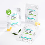 Buy mCaffeine Vitamin C, Niacinamide & Fruit AHA Mix Face Sheet Masks with Green Tea| Reduces Dark Spots, Tightens Pores & Controls Acne - Pack of 3 | 94g - Purplle