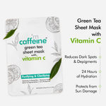 Buy mCaffeine Vitamin C, Niacinamide & Fruit AHA Mix Face Sheet Masks with Green Tea| Reduces Dark Spots, Tightens Pores & Controls Acne - Pack of 3 | 94g - Purplle