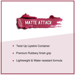 Buy SUGAR Cosmetics - Matte Attack - Transferproof Lipstick - 15 Salmon Republic (Deep Salmon Pink) - 2 gms - Transferproof Lipstick Matte Finish, Lasts Up to 8 hours - Purplle