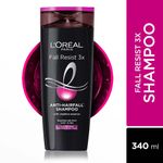 Buy L'Oreal Paris Anti-Hair Fall Shampoo, Reinforcing & Nourishing for Hair Growth, For Thinning & Hair Loss, With Arginine Essence and Salicylic Acid, Fall Resist 3X, 340 ml - Purplle