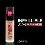 Buy L'Oreal Paris InfallibleAA 32HAA Fresh Wear Foundation -AA Natural beige 125 (30 ml) - Purplle
