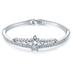 Buy Jewels Galaxy Platinum-Plated Handcrafted Bangle-Style Bracelet SMNJG-BNG-3113 - Purplle
