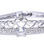 Buy Jewels Galaxy Platinum-Plated Handcrafted Bangle-Style Bracelet SMNJG-BNG-3113 - Purplle