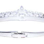 Buy Jewels Galaxy Platinum-Plated Handcrafted Bangle-Style Bracelet SMNJG-BNG-3113 - Purplle