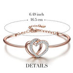 Buy Jewels Galaxy Rose Gold-Plated Handcrafted Bangle-Style Bracelet SMNJG-BNG-3157 - Purplle