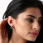 Buy Jewels Galaxy Green CZ Stone-Studded Handcrafted Platinum-Plated Studs SMNJG-ERG-1091 - Purplle