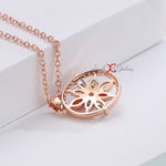 Buy Jewels Galaxy Multicoloured 18K Rose Gold-Plated CZ Stone-Studded Pendant with Chain SMNJG-PS-2022 - Purplle