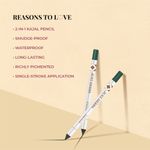 Buy Just Herbs Naynam Day-Long Kohl Kajal With Organic Jojoba Oil & Vitamin E- Emerald Green 1.2 gm - Purplle