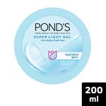 Buy Ponds Super Light Gel Non - Sticky Fresh Feel Moisturiser With Hyaluronic Acid + Vitamin E (200 ml) - Purplle