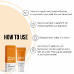 Buy DERMATOUCH Matte Touch Sunscreen SPF 50 PA +++ with Titanium Dioxide & BlueShield | Sweat & Water Resistance | UVA & UVB Protection | Blue Light Protection | For Men & Women - 50 gm - Purplle