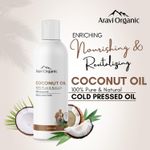 Buy Aravi Organic 100% Pure Cold Pressed Virgin Coconut Oil - For Healthy Hair and Skin - 200 ml - Purplle