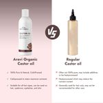 Buy Aravi Organic 100% Pure Cold Pressed Castor Oil | Promotes Healthy Hair Growth & Skin Hydration | Deep Nourishment for Hair & Skin – 200 ml - Purplle