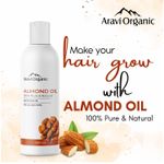 Buy Aravi Organic 100% Pure Cold Pressed Almond Oil - For Hair Growth, Skin Care and Moisturising - 200 ml - Purplle