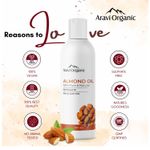 Buy Aravi Organic 100% Pure Cold Pressed Almond Oil - For Hair Growth, Skin Care and Moisturising - 200 ml - Purplle