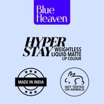 Buy Blue Heaven Hyperstay Weightless Liquid Matte Lipcolor, Chocolate Syrup -15, 6ml - Purplle