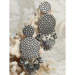 Buy Moedbuille Ghungroo Studded Engraved Floral Design Oxidised Silver Plated Handcrafted Earrings , 40 Grams - MBER03479 - Purplle