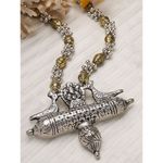 Buy Moedbuille Handcrafted Tribal Temple Design Oxidised Silver Plated Antique Necklace , 100 Grams - MBNC00772 - Purplle
