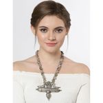 Buy Moedbuille Handcrafted Tribal Temple Design Oxidised Silver Plated Antique Necklace , 100 Grams - MBNC00772 - Purplle