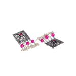 Buy Moedbuille Handcrafted Pearls & Stones Work Tassell Design Silver Plated Traditional Jewellery Set , 180 Grams - MBNS00511 - Purplle