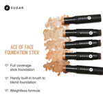 Buy SUGAR Cosmetics Ace Of Face Foundation Stick with In-Built Brush | Lasts 24hrs | Full Coverage Foundation for Women | 12 gm - 15 Cappuccino - Purplle